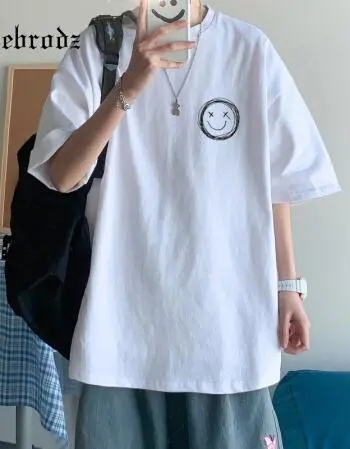港风t恤男宽松衣服